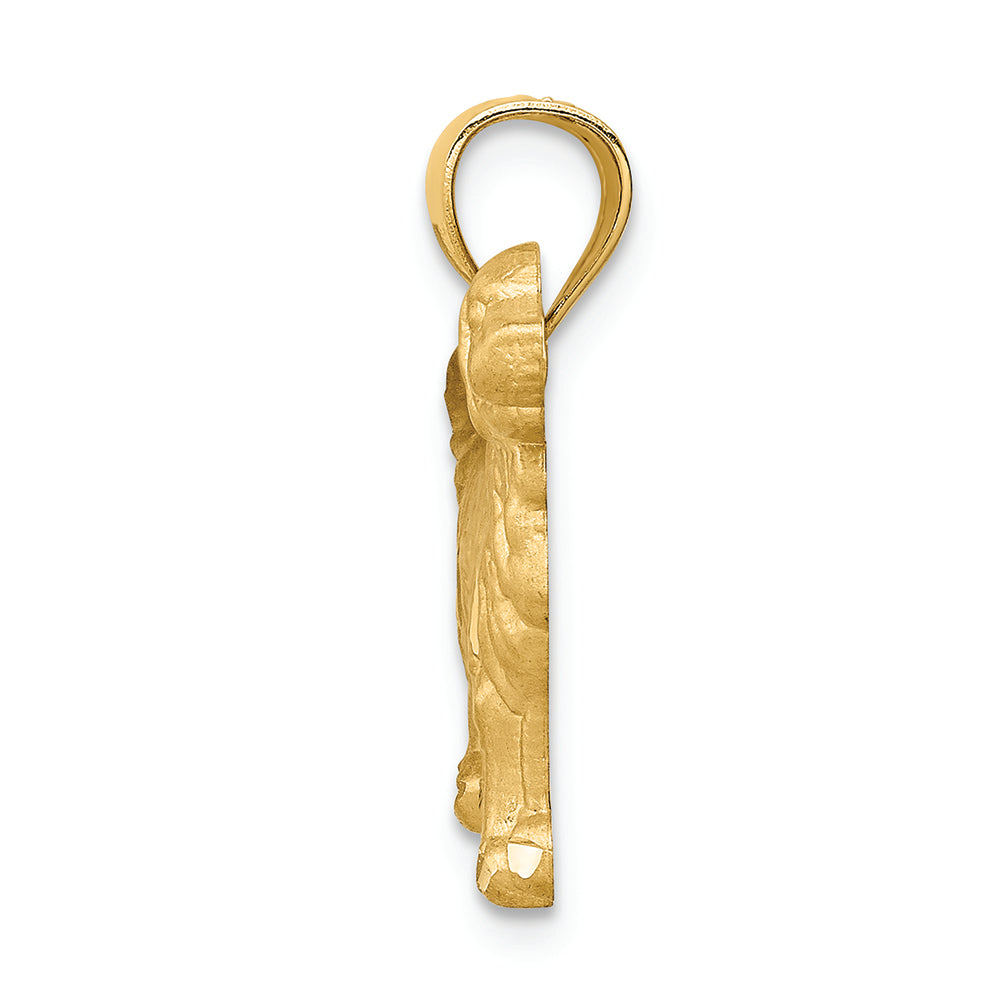 FJC Finejewelers 14k Bright Cut Golden Retriever Charm