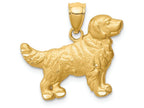 FJC Finejewelers 14k Bright Cut Golden Retriever Charm