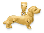 FJC Finejewelers 14k Yellow Gold Bright Cut Dachshund Charm