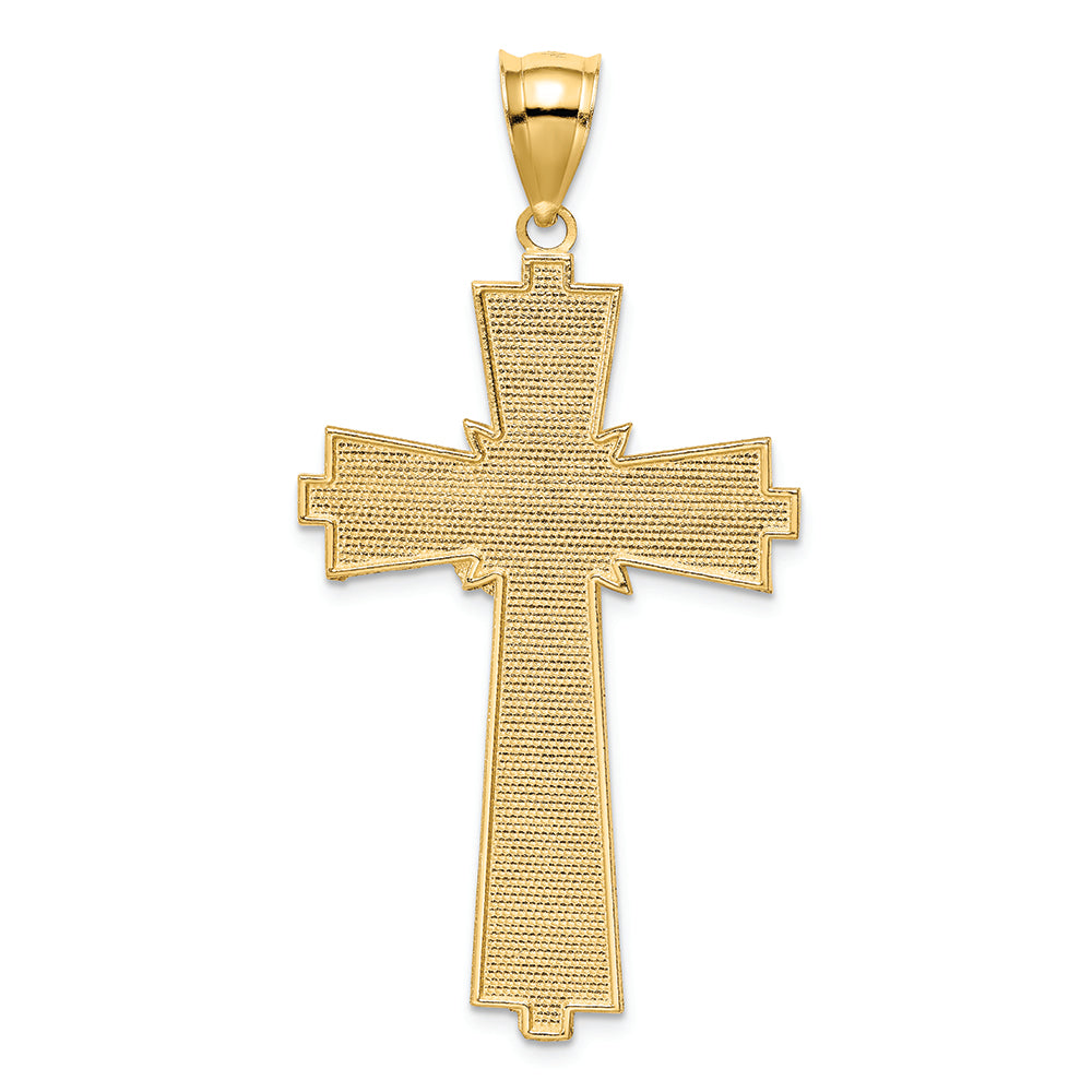 FJC Finejewelers 14k Yellow Gold Bright Cut Cross Charm