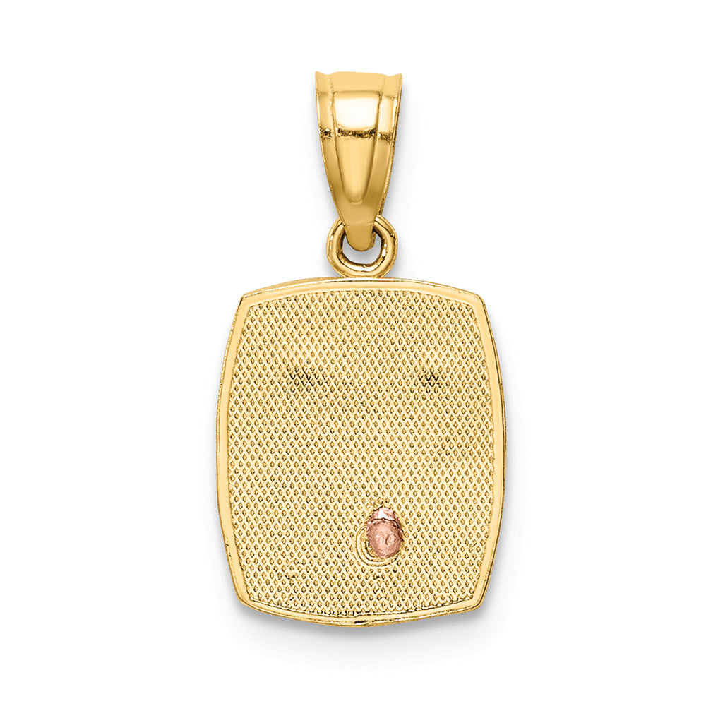FJC Finejewelers 14k Two-tone Gold with Rhodium Baptism Charm