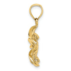 FJC Finejewelers 14k Yellow Gold Plumeria Flower Beaded Charm