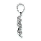 FJC Finejewelers 14k White Gold Plumeria Flower Charm