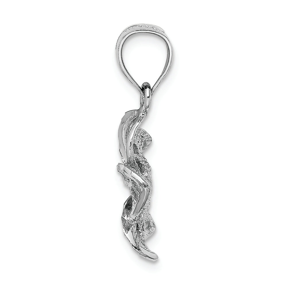 FJC Finejewelers 14k White Gold Plumeria Flower Charm