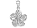 FJC Finejewelers 14k White Gold Plumeria Flower Charm