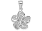 FJC Finejewelers 14k White Gold Plumeria Flower Charm