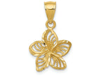 FJC Finejewelers 14k Yellow Gold Plumeria Flower Charm