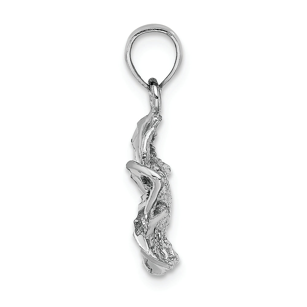 FJC Finejewelers 14k White Gold Plumeria Flower Charm