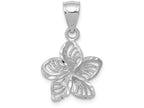 FJC Finejewelers 14k White Gold Plumeria Flower Charm