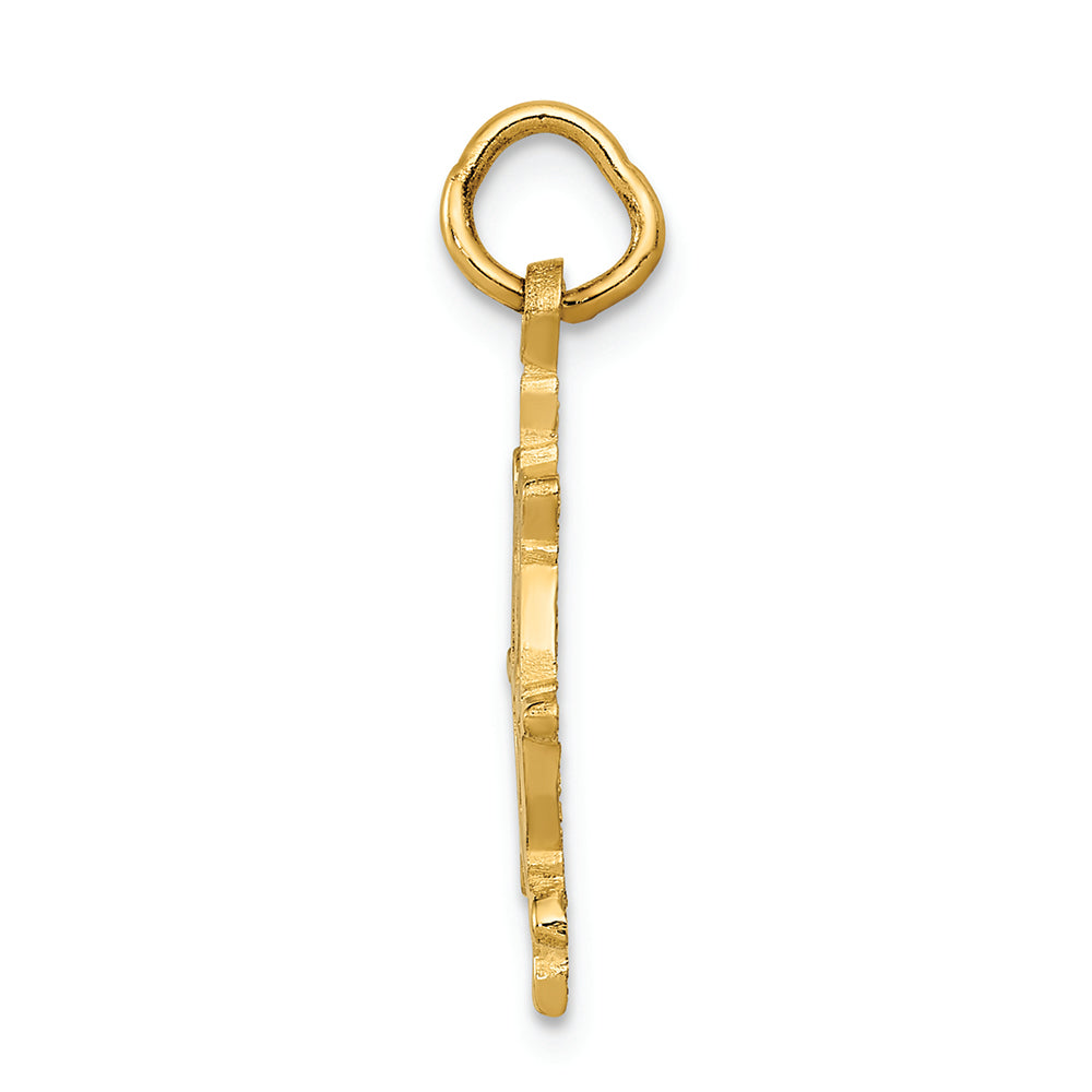 FJC Finejewelers 14k Yellow Gold Ships Wheel Charm