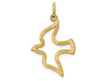 FJC Finejewelers 14k Yellow Gold Satin Bright Cut Dove Charm