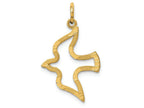 FJC Finejewelers 14k Yellow Gold Satin Bright Cut Dove Charm