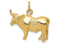 FJC Finejewelers 14k Yellow Gold Steer Charm