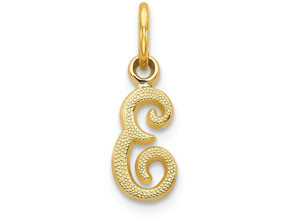 FJC Finejewelers 14k Yellow Gold Casted Initial E Charm