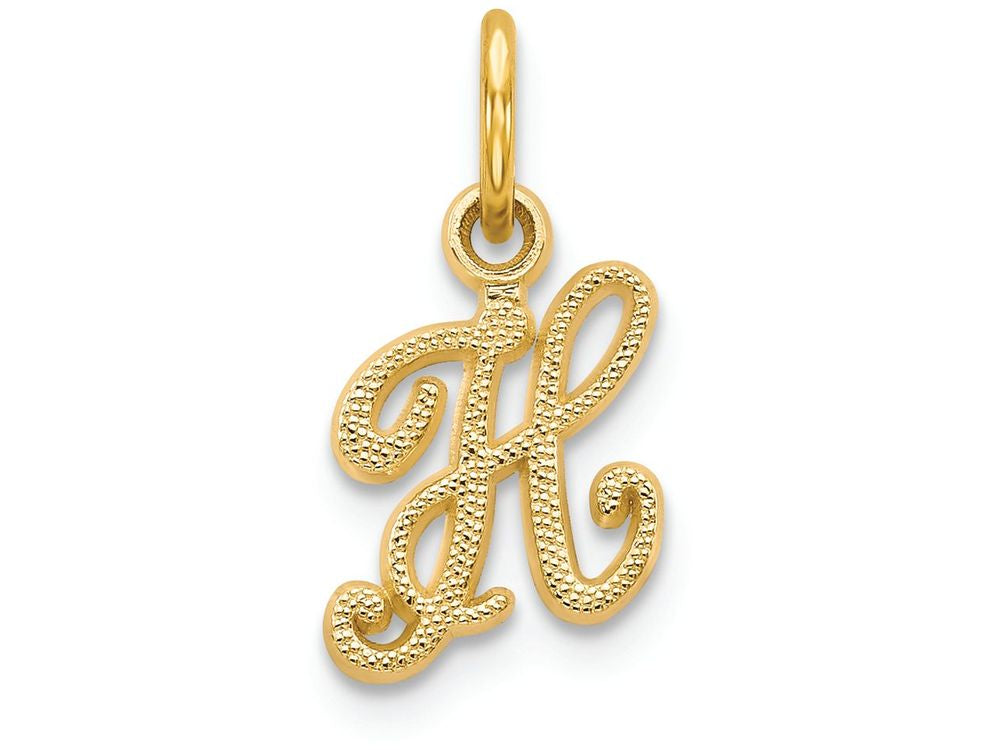 FJC Finejewelers 14k Yellow Gold Casted Initial H Charm