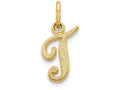 FJC Finejewelers 14k Yellow Gold Casted Initial T Charm