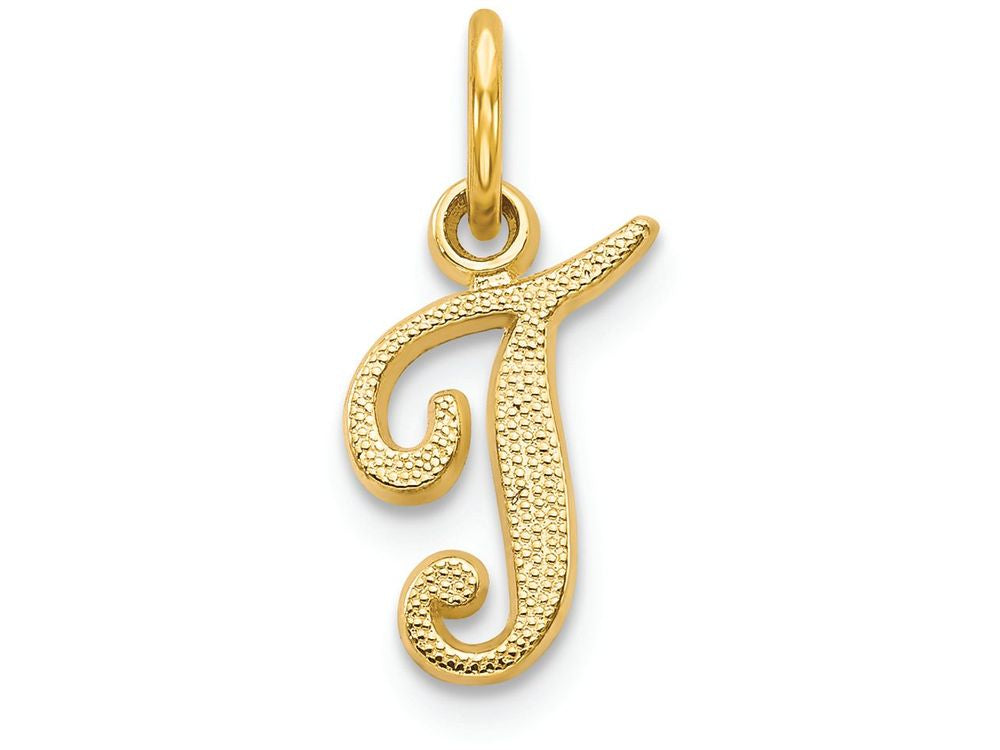 FJC Finejewelers 14k Yellow Gold Casted Initial T Charm