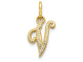 FJC Finejewelers 14k Yellow Gold Casted Initial V Charm