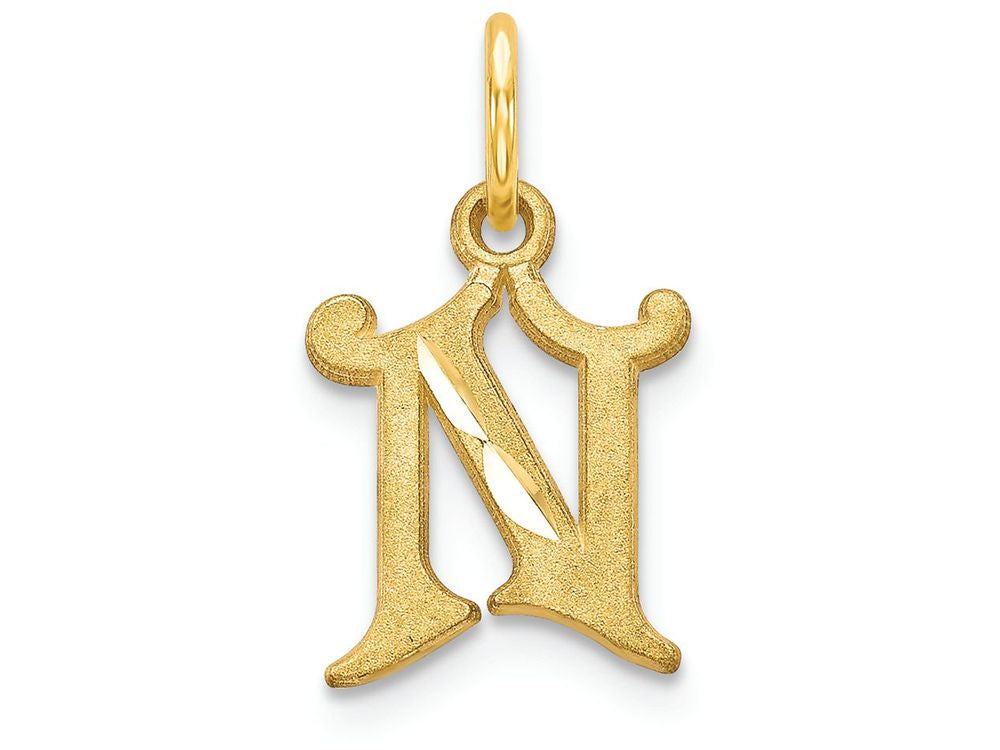 FJC Finejewelers 14k Yellow Gold Initial N Charm
