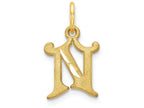 FJC Finejewelers 14k Yellow Gold Initial N Charm