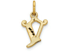 FJC Finejewelers 14k Yellow Gold Initial V Charm