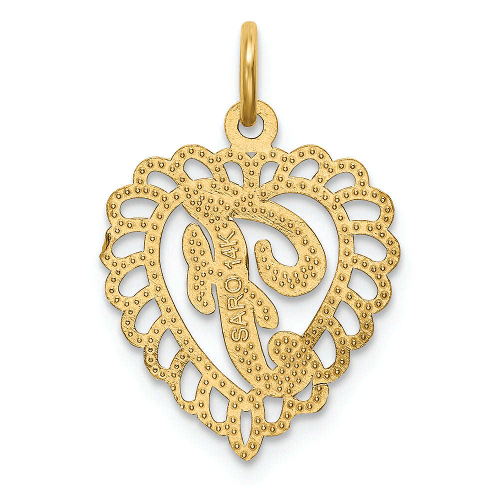 FJC Finejewelers 14k Yellow Gold Initial F Charm