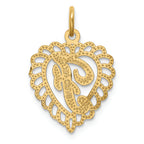 FJC Finejewelers 14k Yellow Gold Initial F Charm