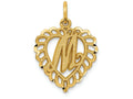 FJC Finejewelers 14k Yellow Gold Initial M Charm