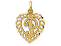 FJC Finejewelers 14k Yellow Gold Initial P Charm