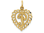 FJC Finejewelers 14k Yellow Gold Initial P Charm