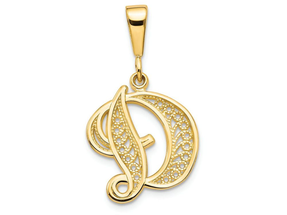 FJC Finejewelers 14k Yellow Gold Initial D Charm