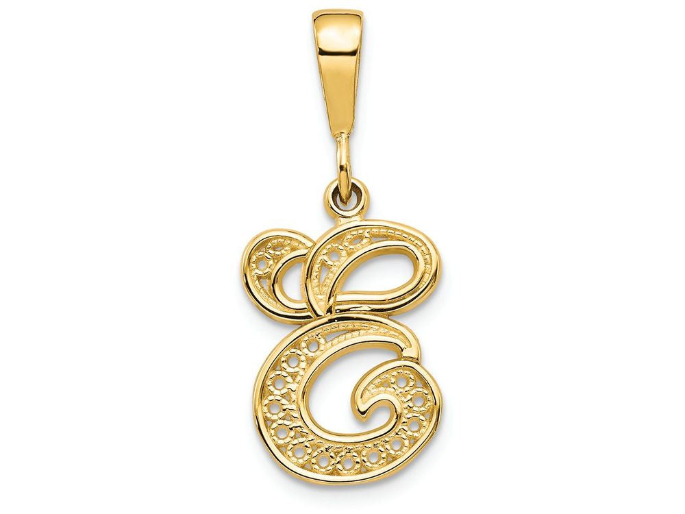 FJC Finejewelers 14k Yellow Gold Initial E Charm