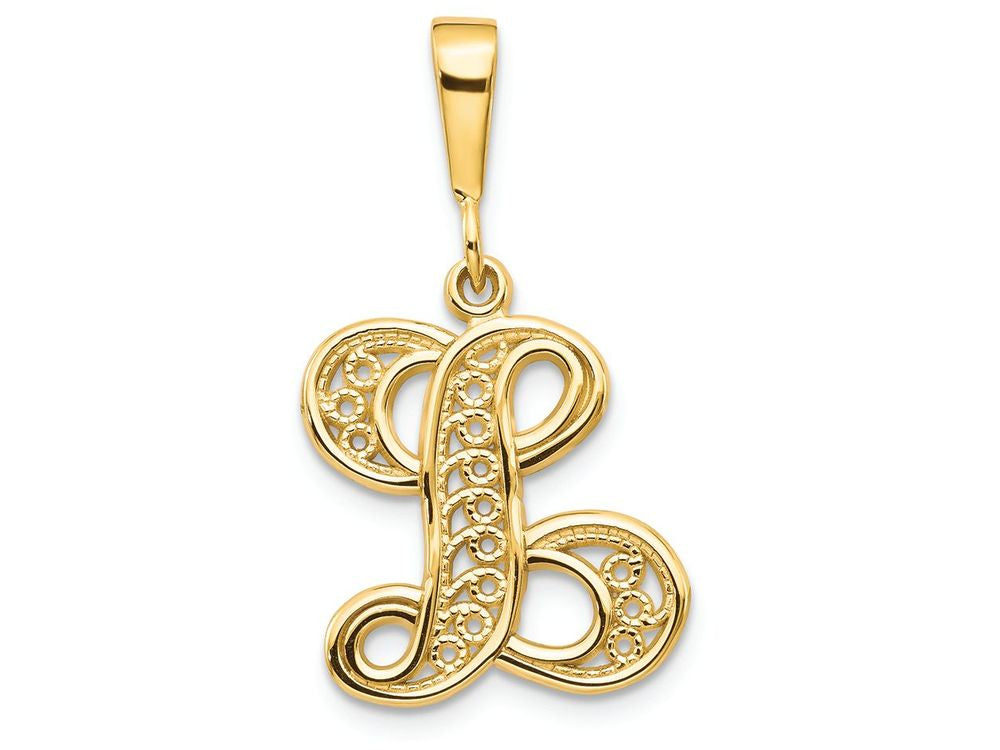 FJC Finejewelers 14k Yellow Gold Initial L Charm