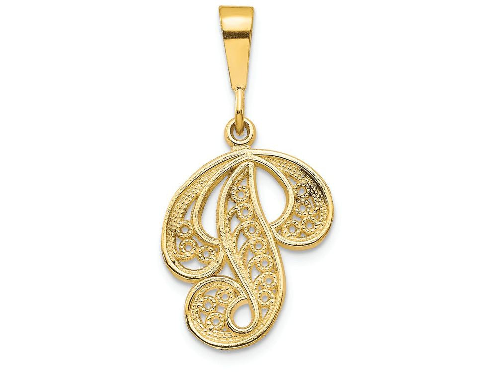 FJC Finejewelers 14k Yellow Gold Initial P Charm
