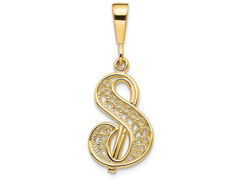 FJC Finejewelers 14k Yellow Gold Initial S Charm