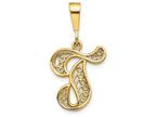 FJC Finejewelers 14k Yellow Gold Initial T Charm