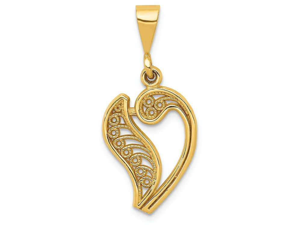 FJC Finejewelers 14k Yellow Gold Initial V Charm