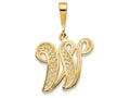 FJC Finejewelers 14k Yellow Gold Initial W Charm