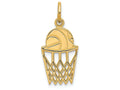FJC Finejewelers 14k Yellow Gold Basketball In Net Charm
