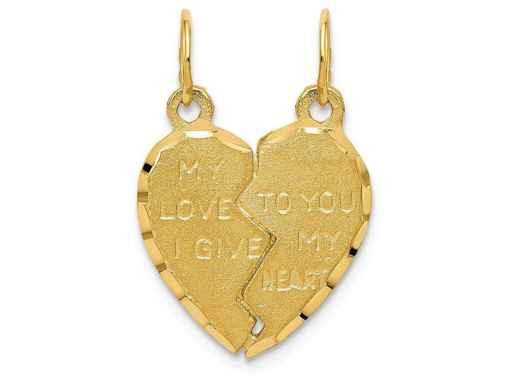 FJC Finejewelers 14k Yellow Gold Break Apart Heart Charm