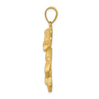 FJC Finejewelers 14k Yellow Gold Satin Angel Not Listening Charm
