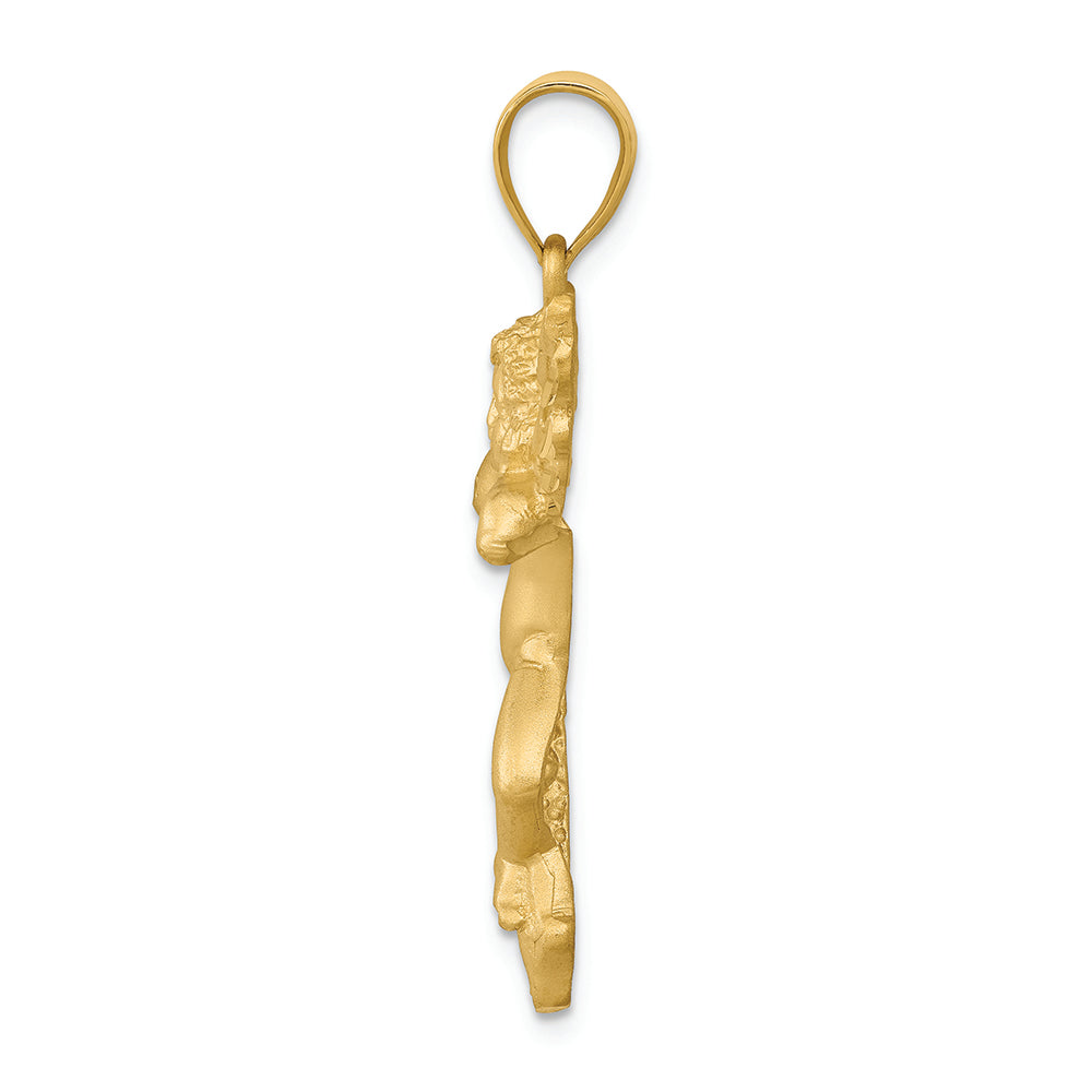 FJC Finejewelers 14k Yellow Gold Satin Angel Not Listening Charm