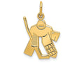 FJC Finejewelers 14k Yellow Gold Hockey Goalie Charm