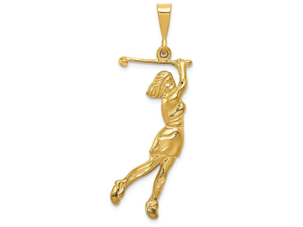 FJC Finejewelers 14k Yellow Gold Female Golfer Charm