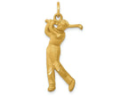 FJC Finejewelers 14k Yellow Gold Male Golfer Charm