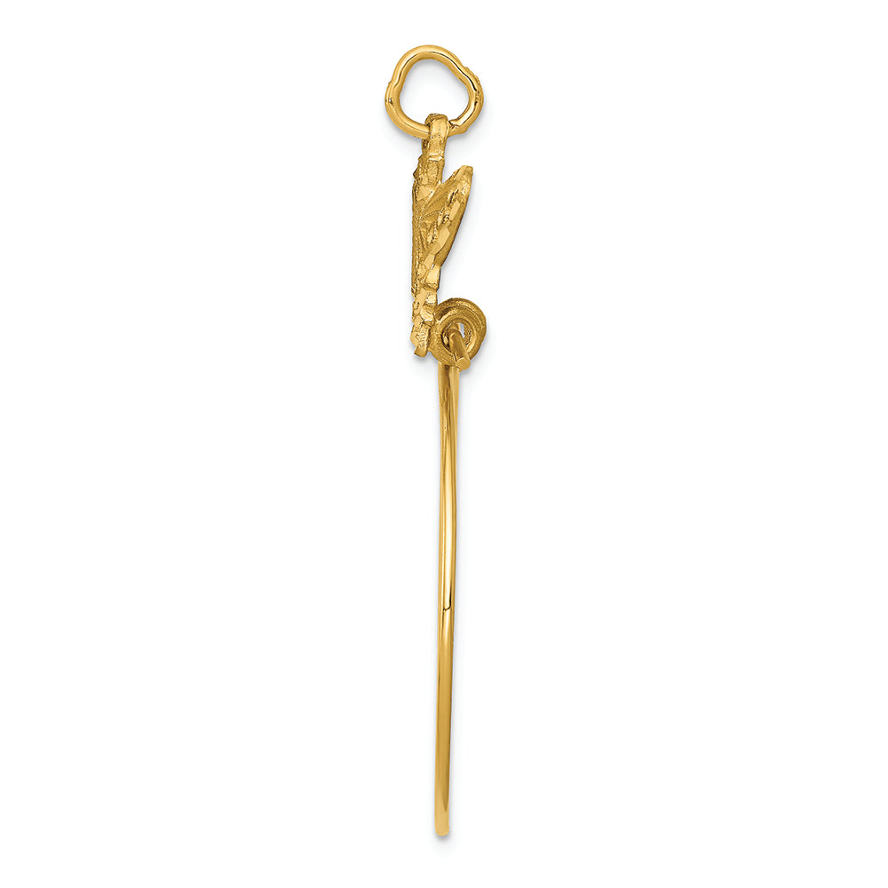 FJC Finejewelers 14k Yellow Gold Butterfly Holder Charm