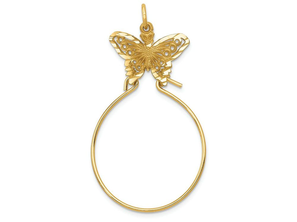 FJC Finejewelers 14k Yellow Gold Butterfly Holder Charm