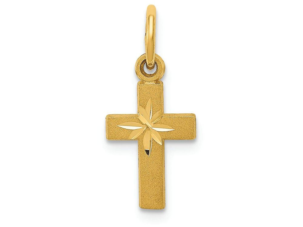 FJC Finejewelers 14k Yellow Gold Tiny Cross Charm