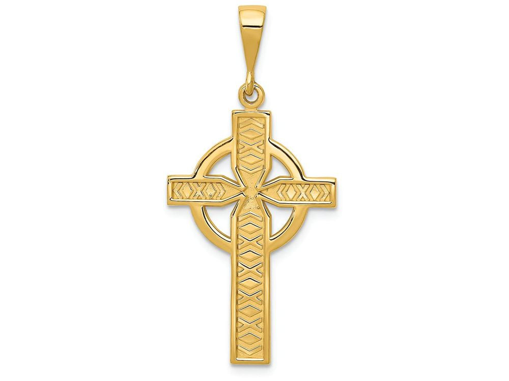 FJC Finejewelers 14k Yellow Gold Celtic Cross Charm