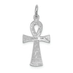 FJC Finejewelers 14k White Gold Ankh Cross Charm